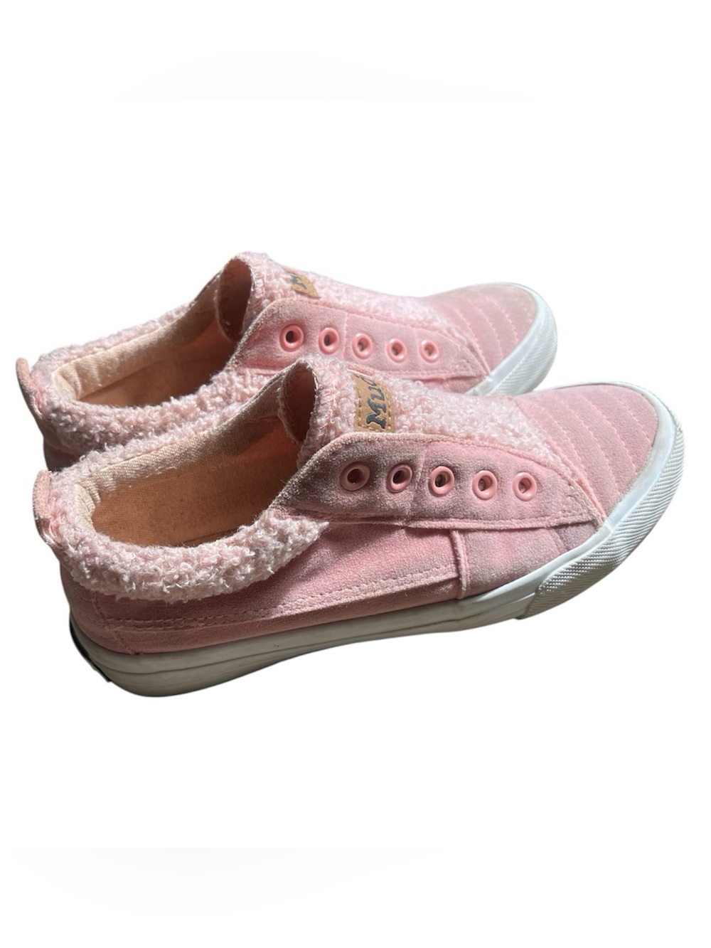 Mudd Pink Slip-On Sherpa Trim Kids Sneakers